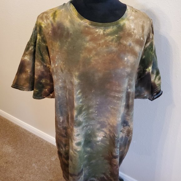 Camouflage Tie Dye short sleeve T-shirt size XL 100% cotton. - Picture 3 of 11